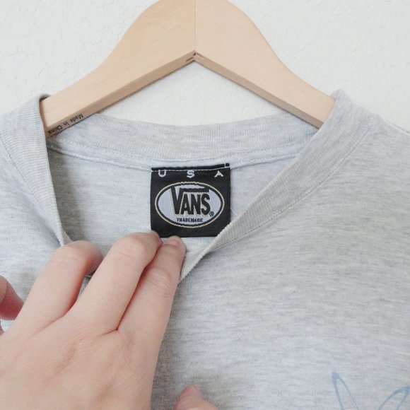 1990s Vintage Vans gray retro atomic 1950s woman graphic t shirt men's size XL - Picture 4 of 9